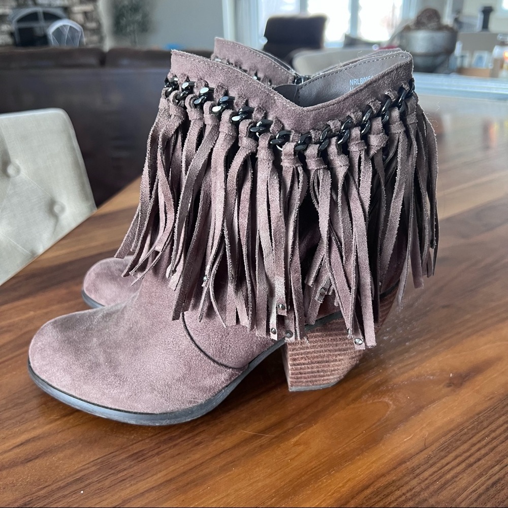 Not Rated fringe booties